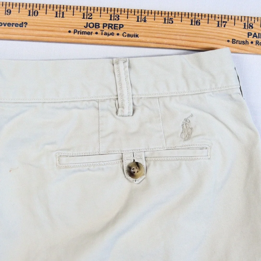 Polo Ralph Lauren Chino Shorts Mens‎ 36 Khaki Beige Stretch Classic Fit Cotton